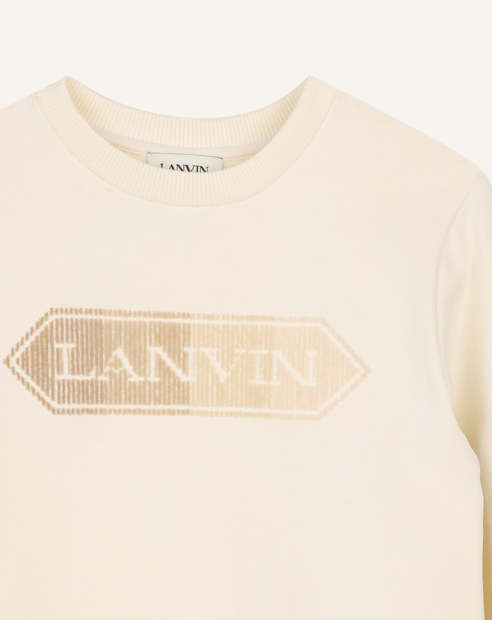 WHITE LANVIN SWEATSHIRT IN COTTON
