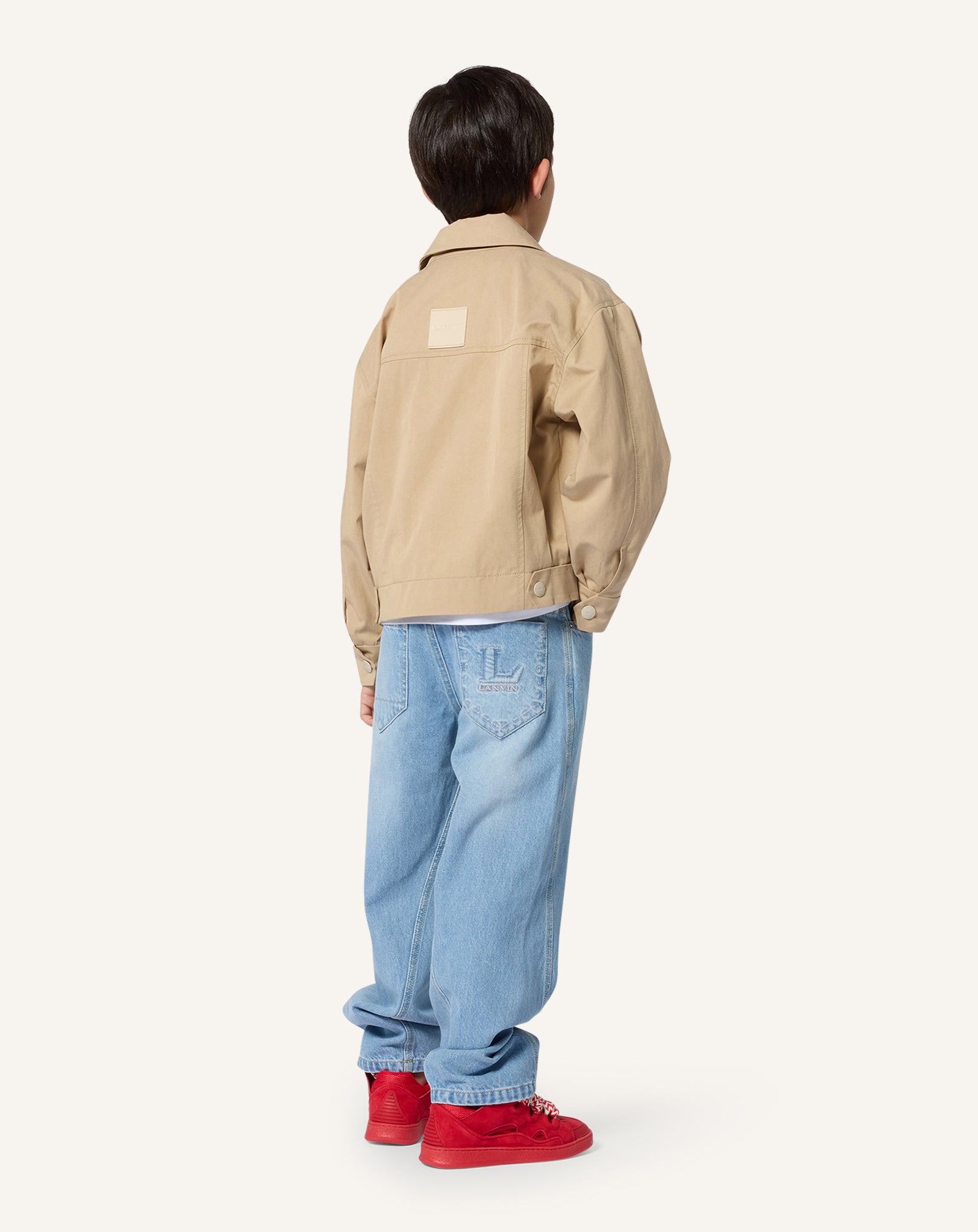 BLUE TWISTED STITCH DENIM PANTS