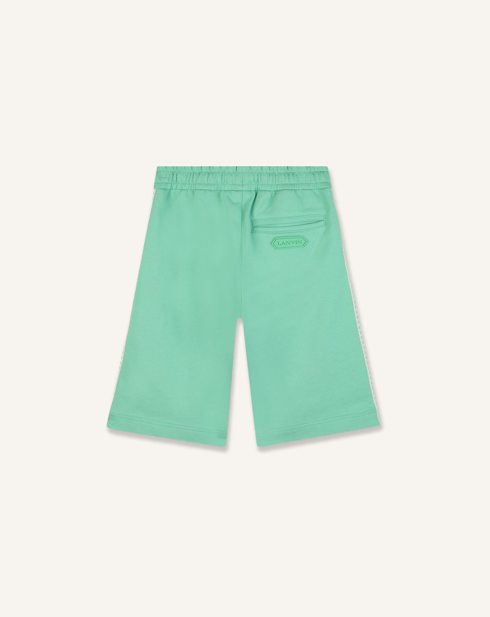 GREEN LANVIN CURB COTTON BERMUDA SHORTS
