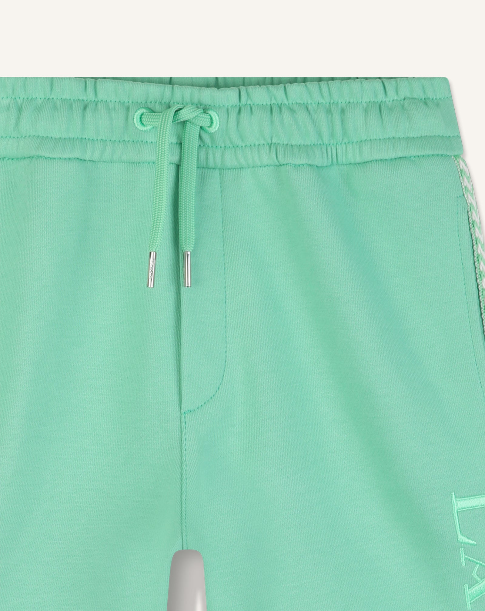 GREEN FLEECE BERMUDA SHORTS