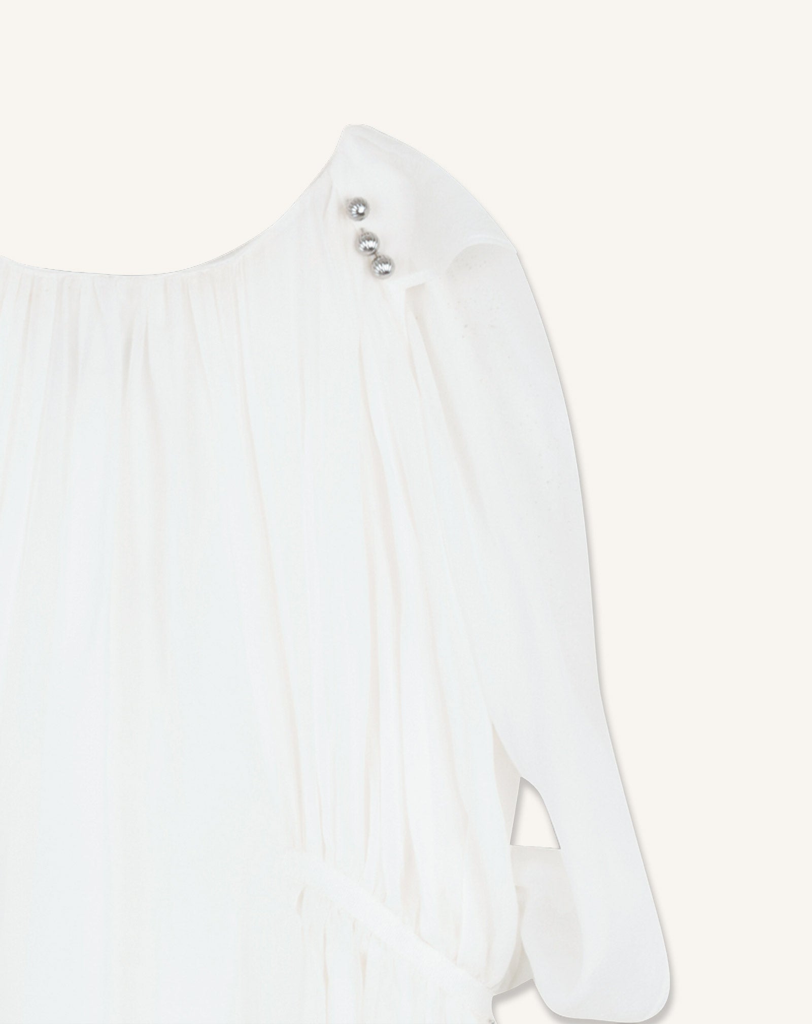 WHITE SILK CEREMONY DRESS