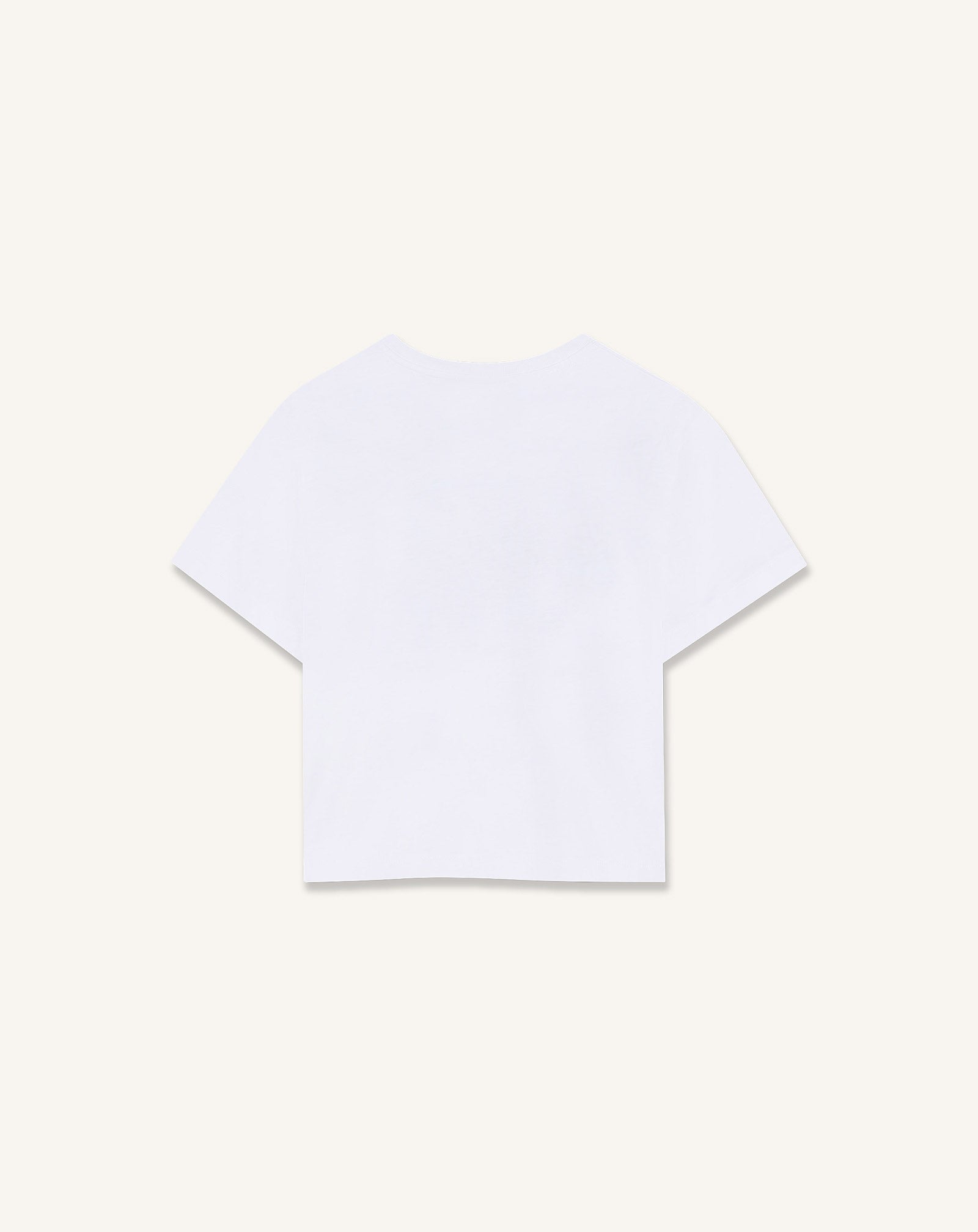 WHITE DAISY PRINT COTTON T-SHIRT