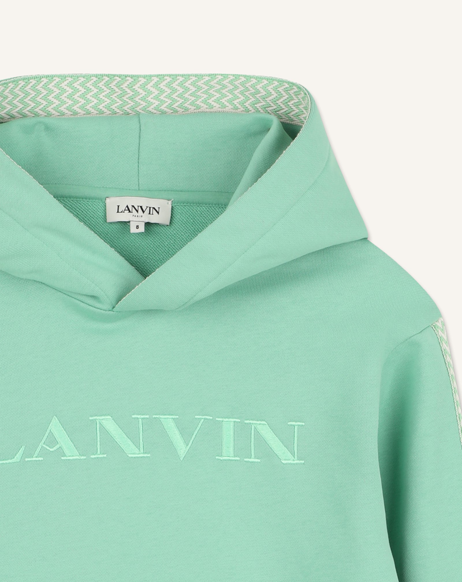 GREEN LANVIN HOODIE CURB  IN COTTON