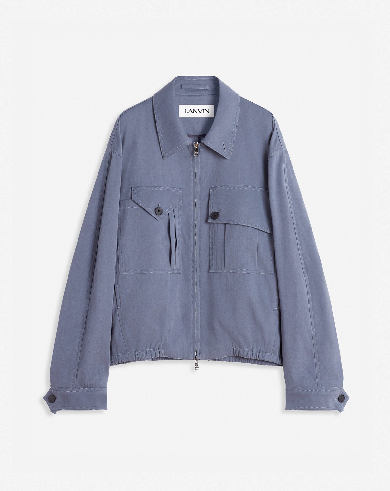 JACKET WITH POCKETS IN COTTON AND VISCOSE