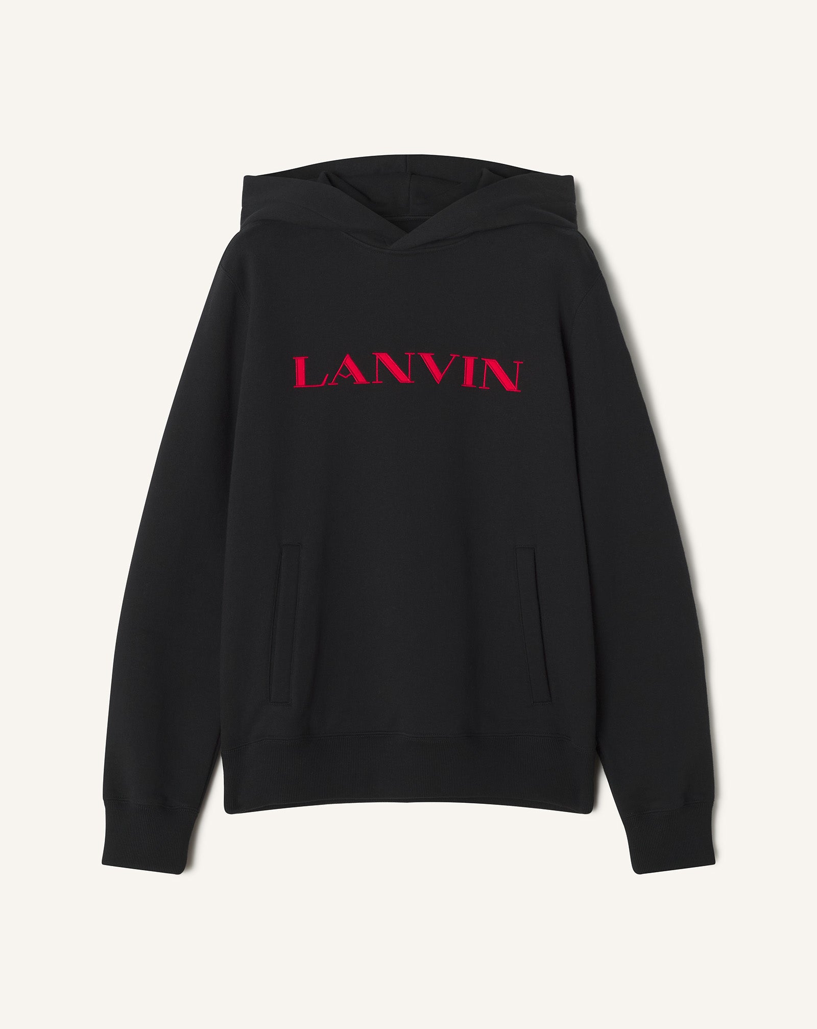 LANVIN EMBROIDERED COTTON HOODIE