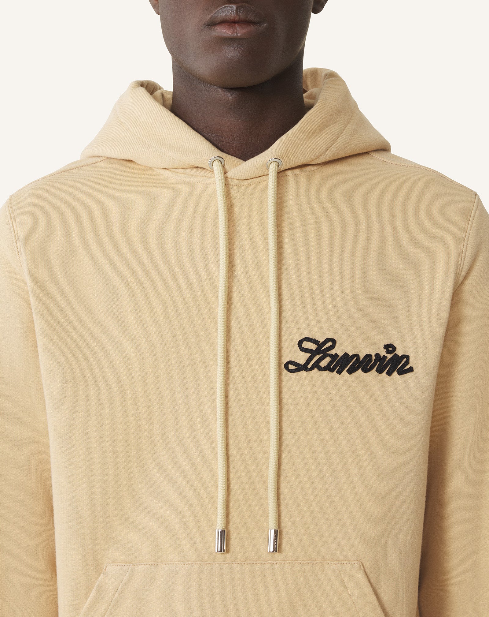BEIGE LANVIN RIBBON HOODIE