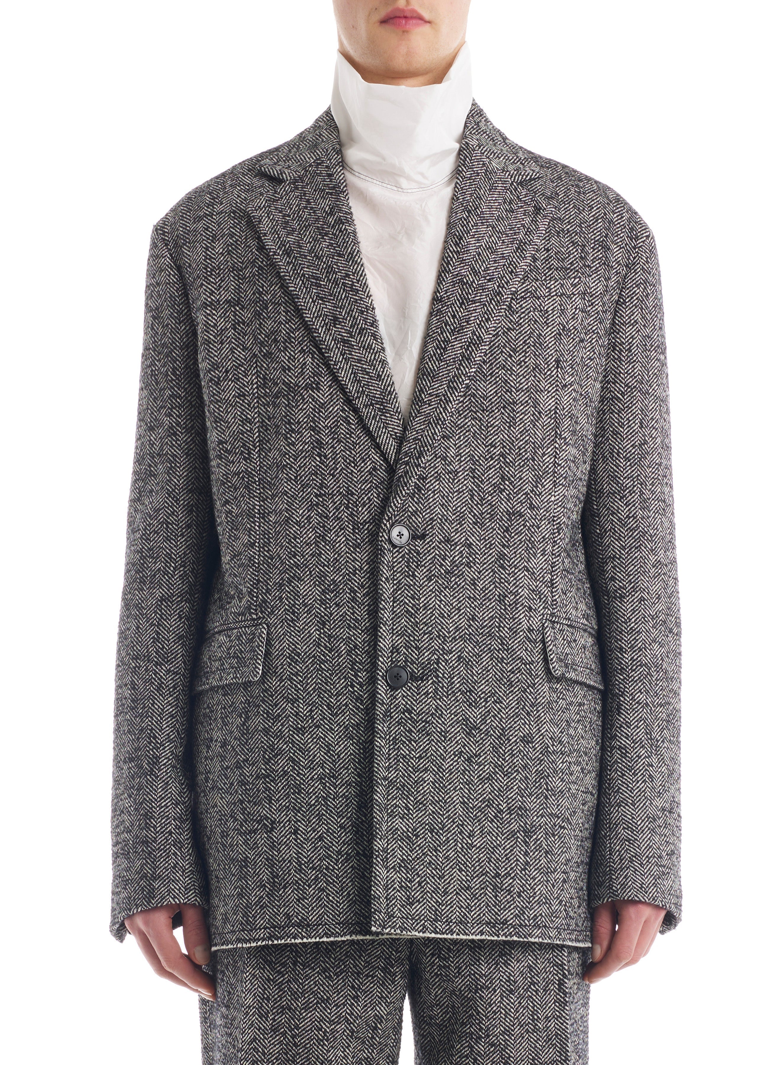 SOFT SHOULDERS SINGLE-BREASTED JACKET