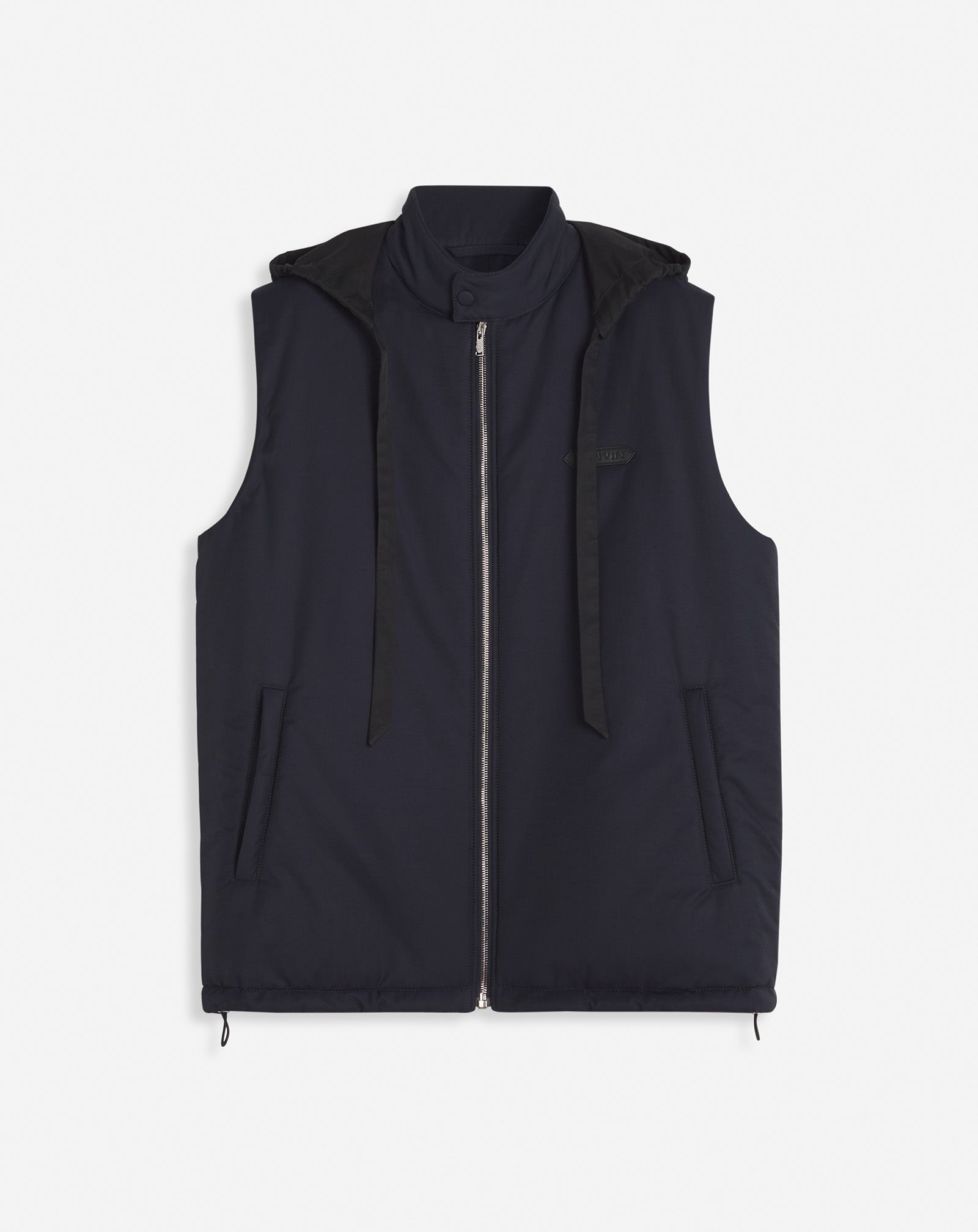 SLEEVELESS PADDED JACKET IN TECHNICAL COTTON
