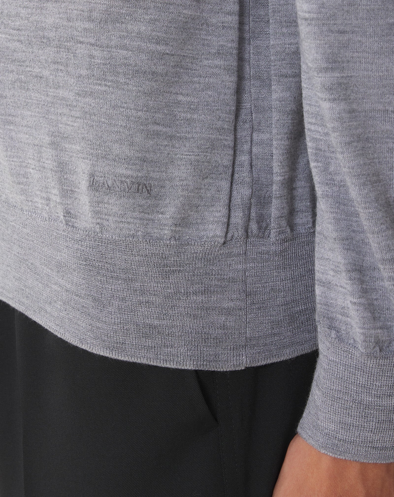 BLACK MERINO WOOL SWEATER