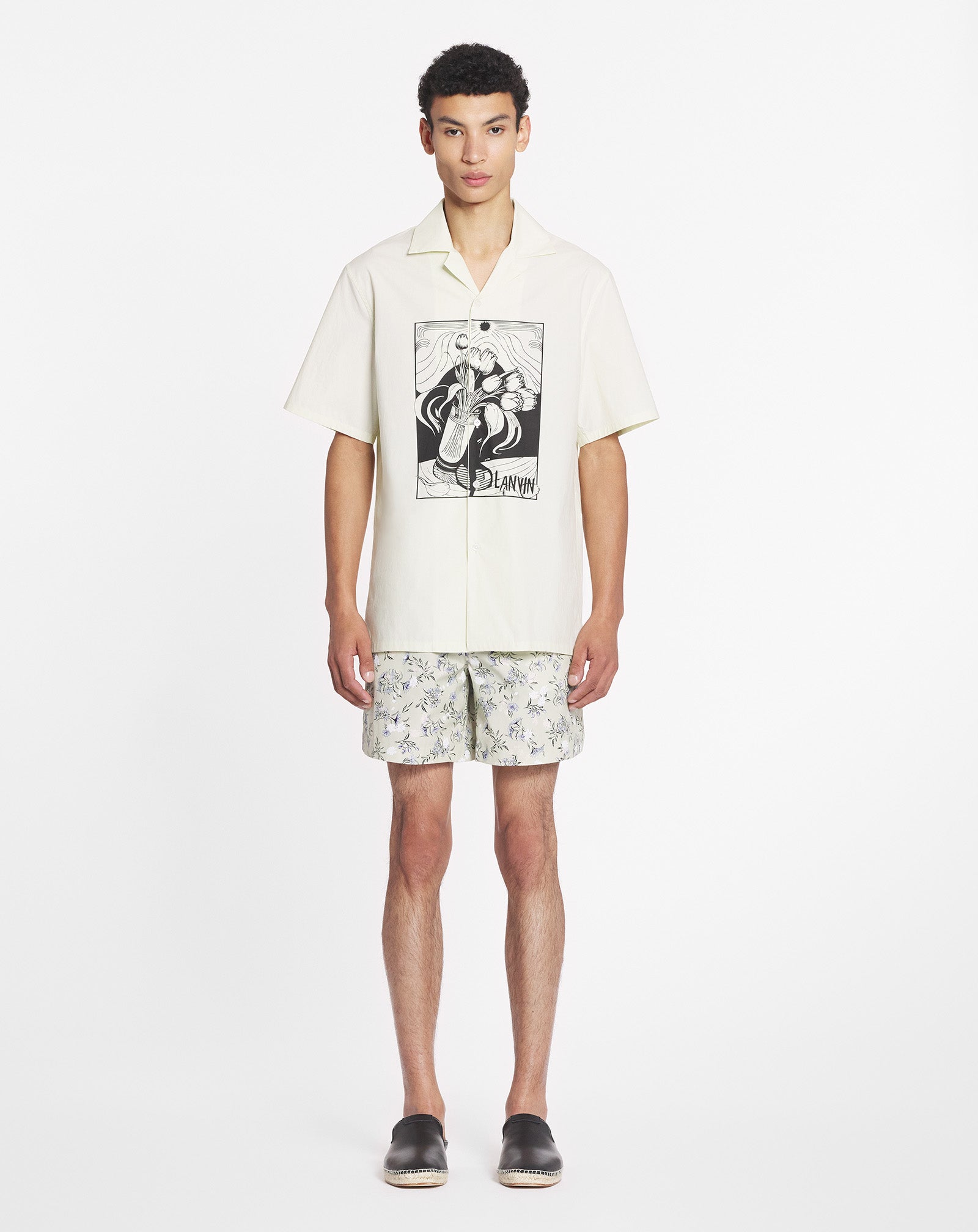 PRINTED COTTON SHORTS