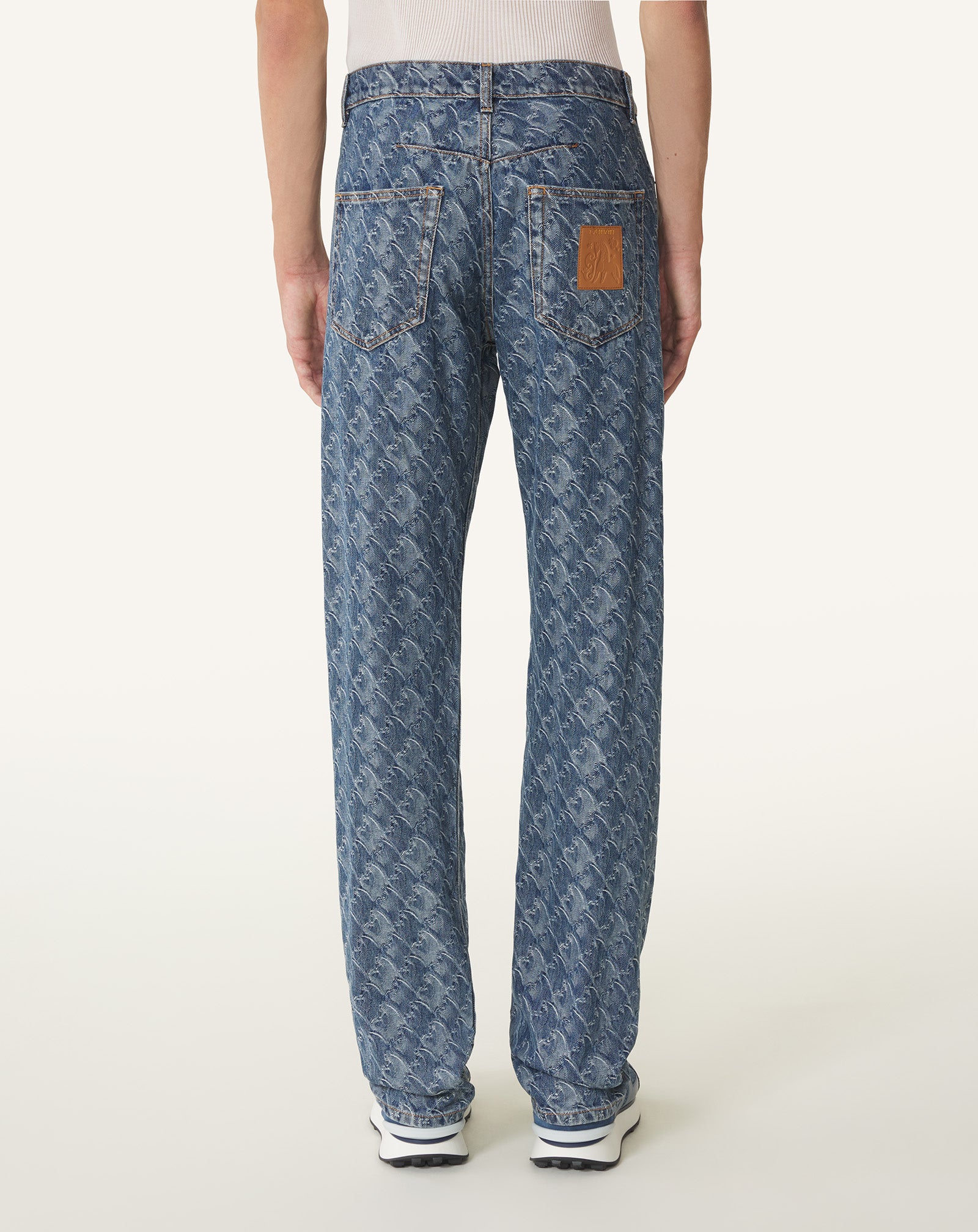 BLUE LUNAR YEAR JACQUARD DENIM PANTS
