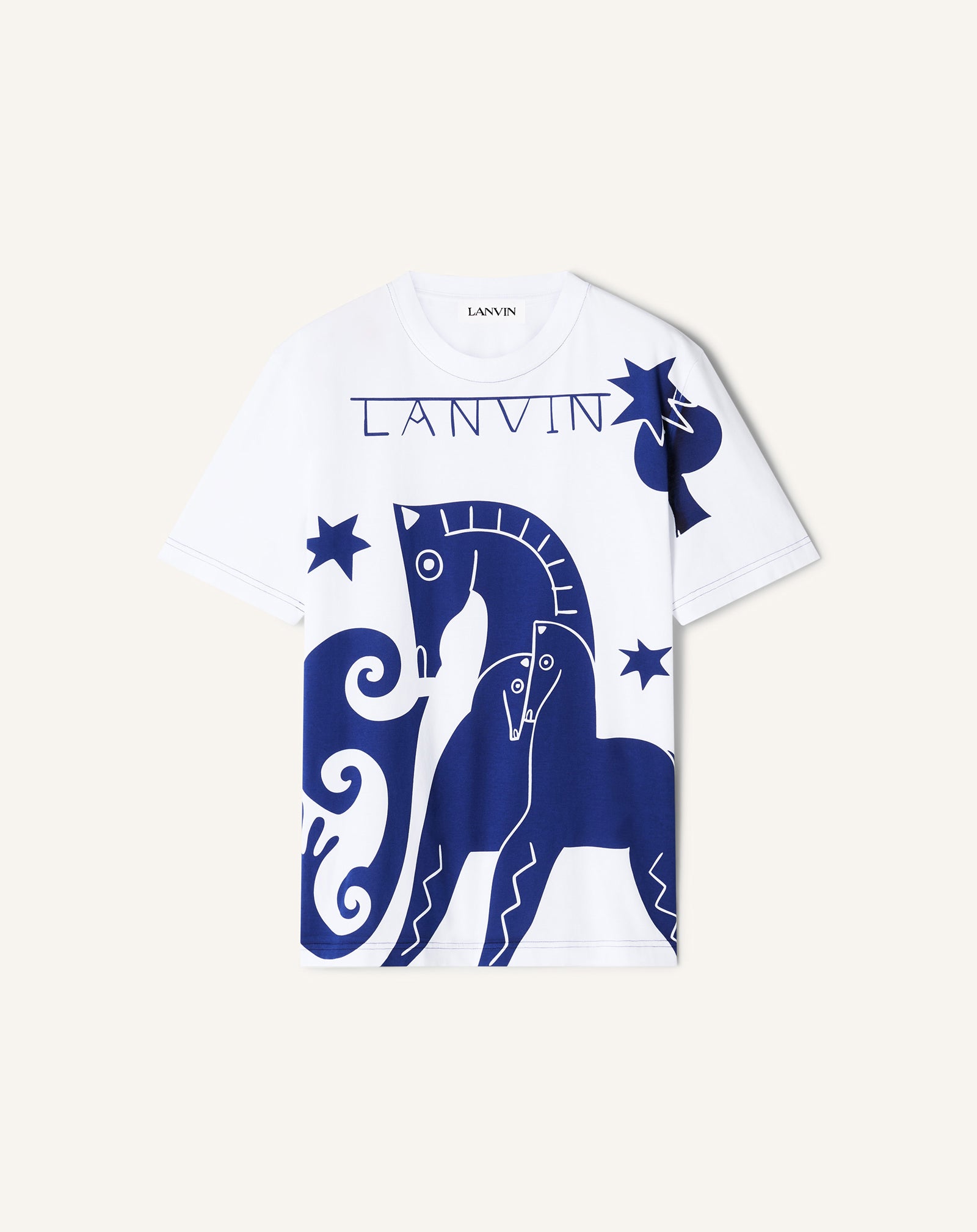 WHITE LUNAR YEAR PRINT T-SHIRT