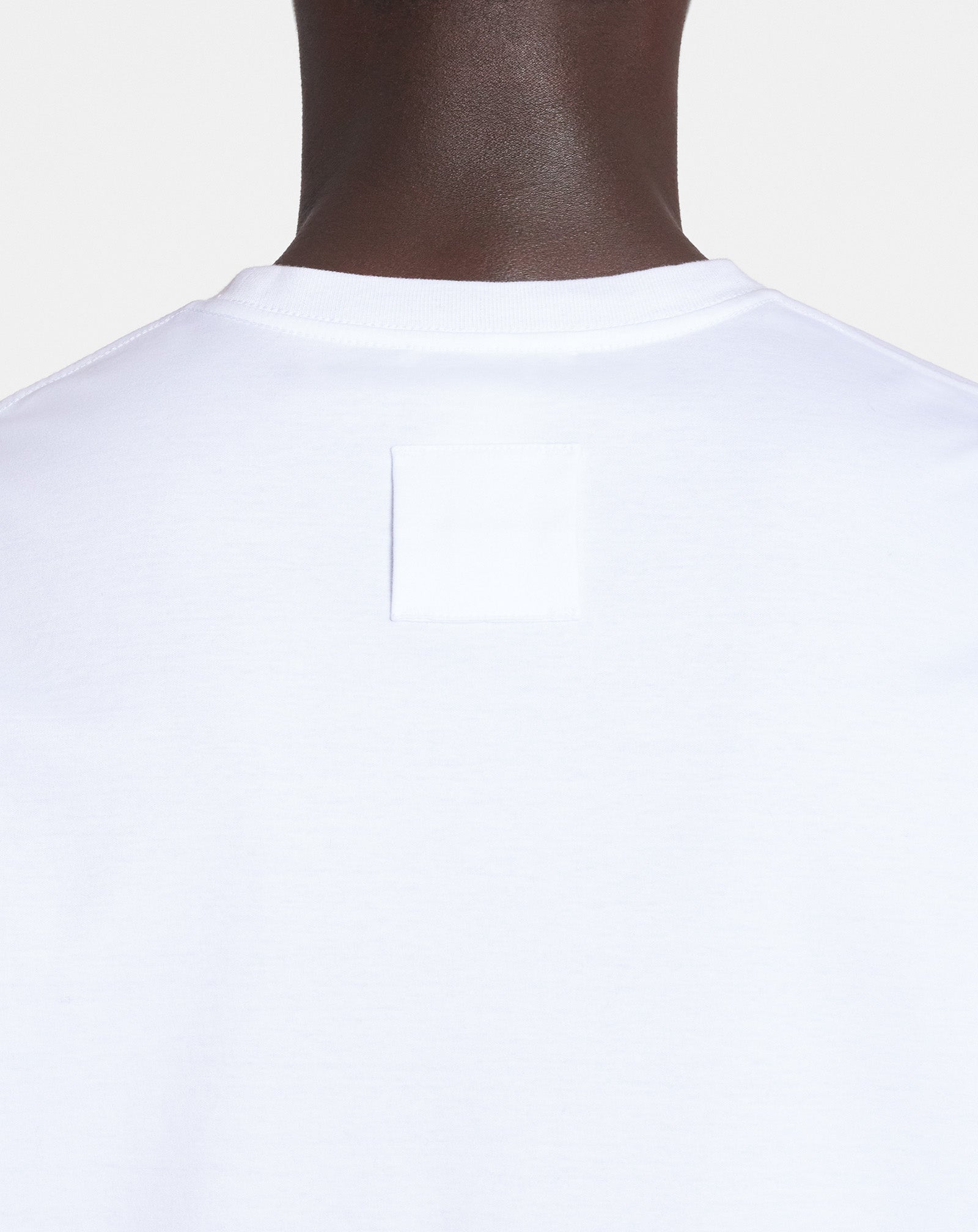 WHITE LANVIN EMBROIDERED T-SHIRT