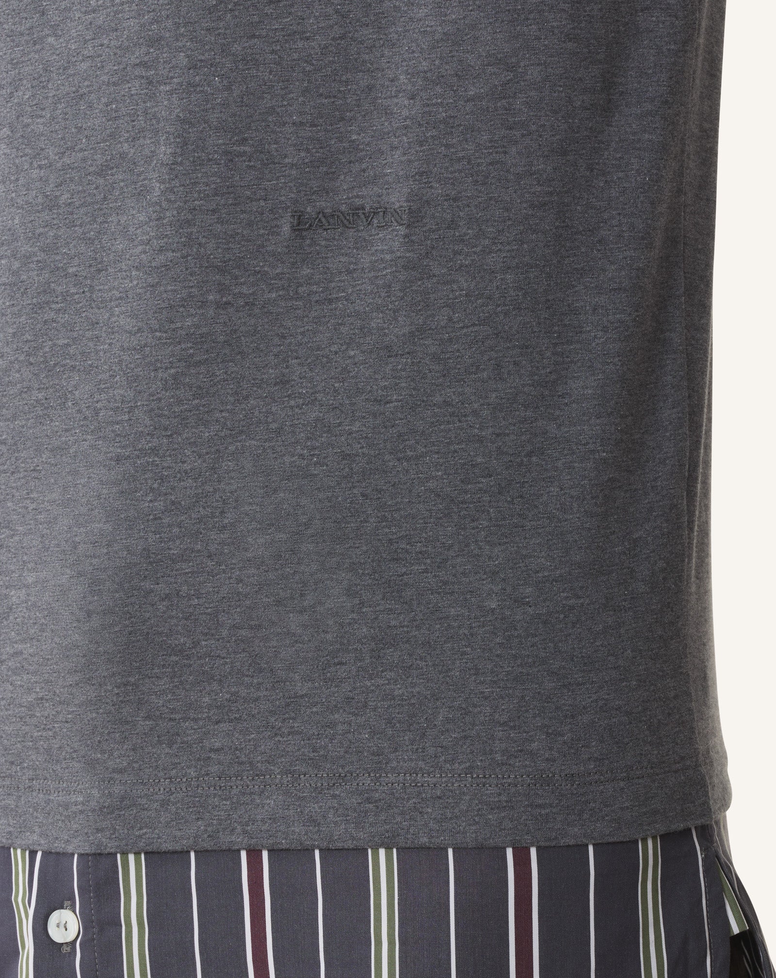 BLACK LAYERED T-SHIRT IN COTTON