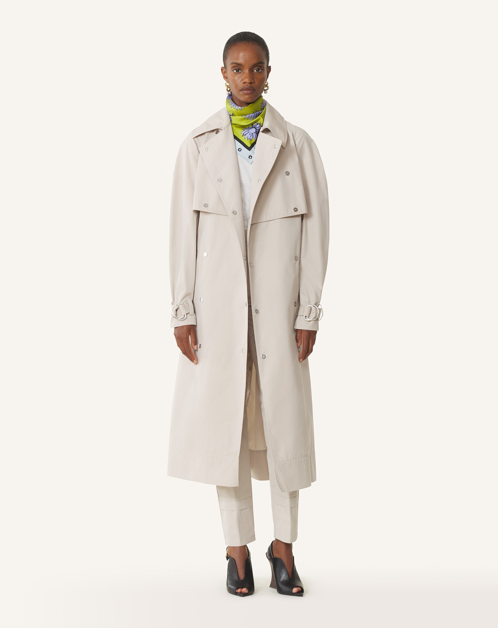 le ruban.。.:⋈* ~ blanc・ecru ~ Trench En Coton White | Lanvin