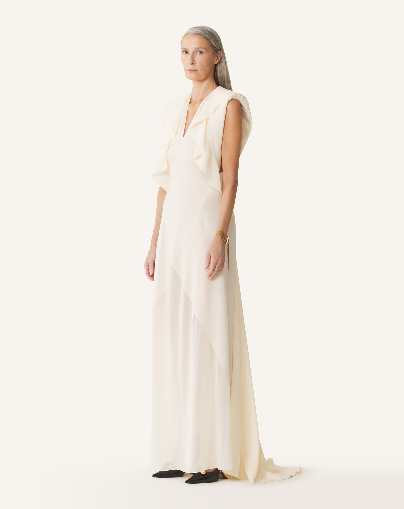 LONG DRESS IN SILK GEORGETTE