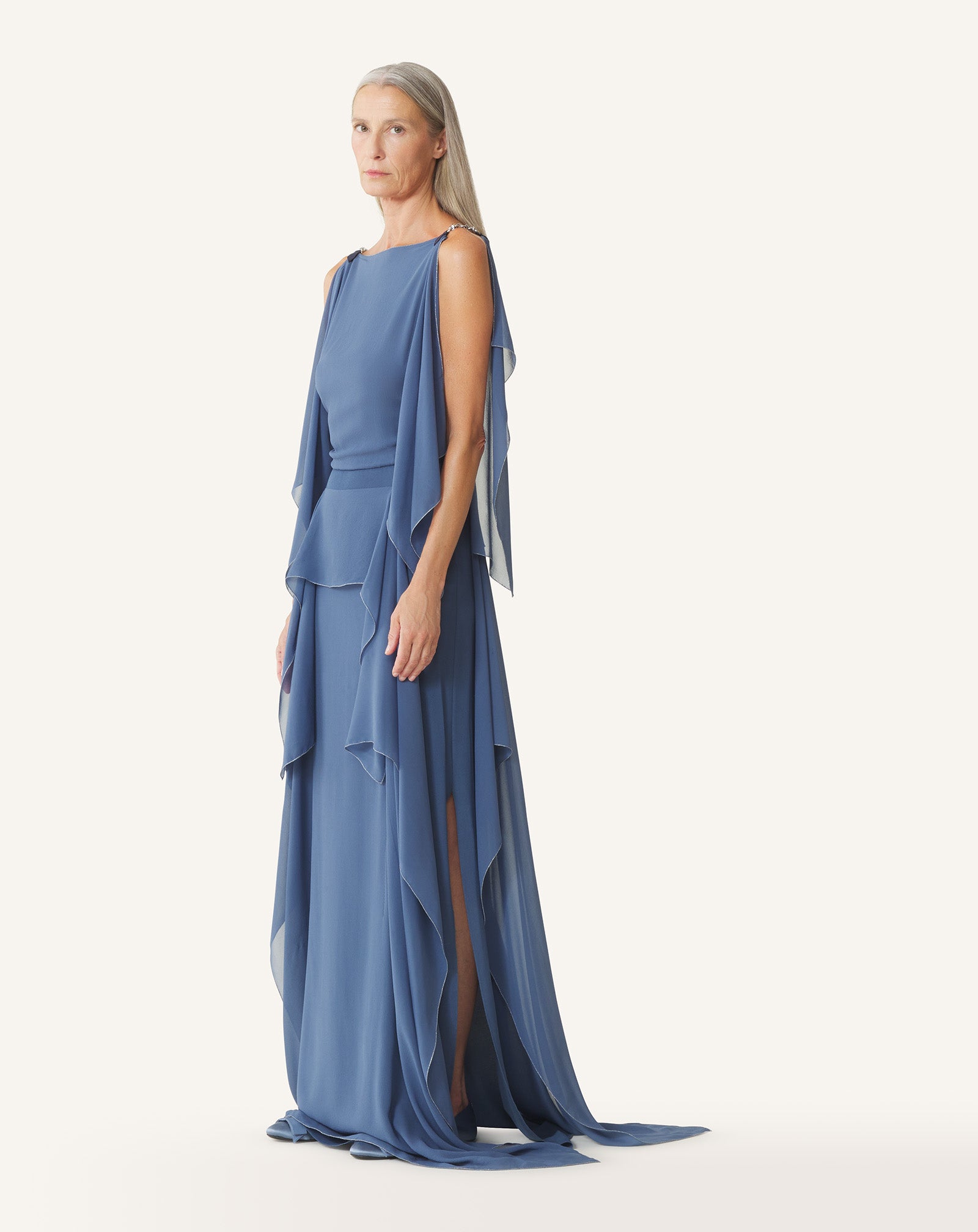 MAXI DRESS IN SILK GEORGETTE