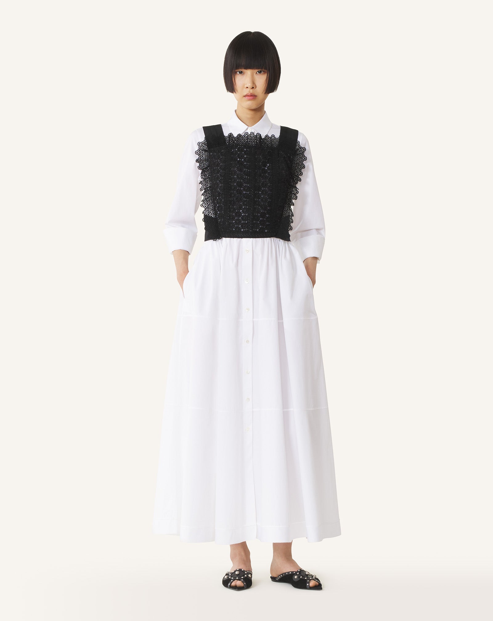 COTTON POPLIN SHIRT DRESS