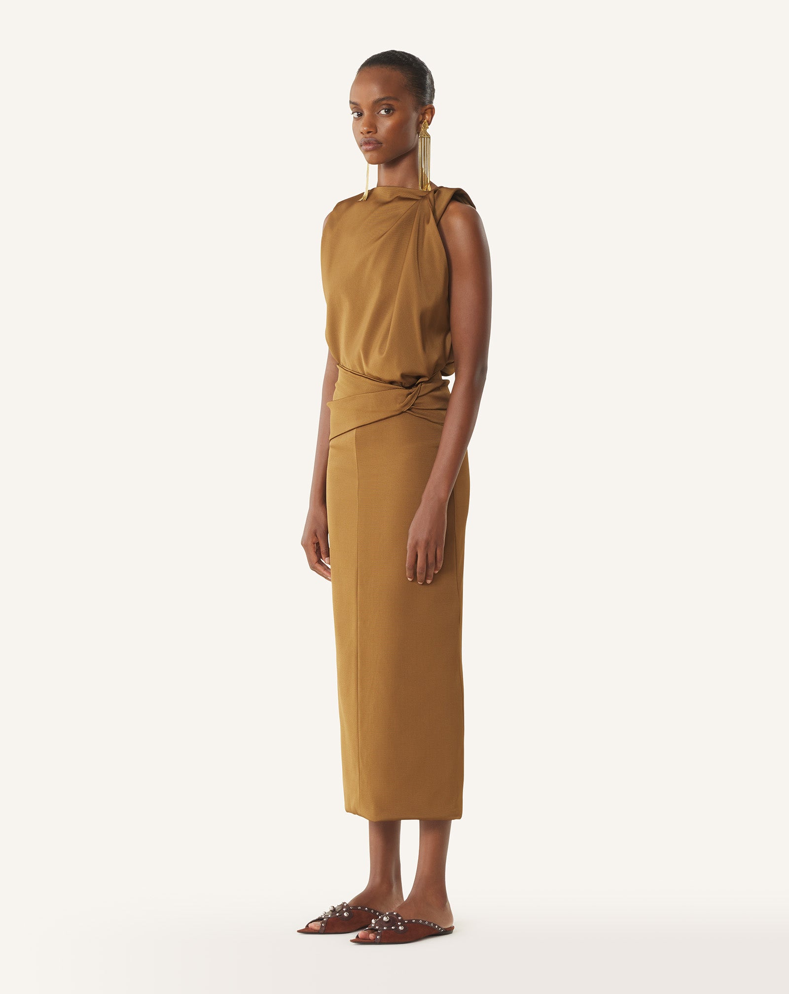MIDI DRESS IN VISCOSE