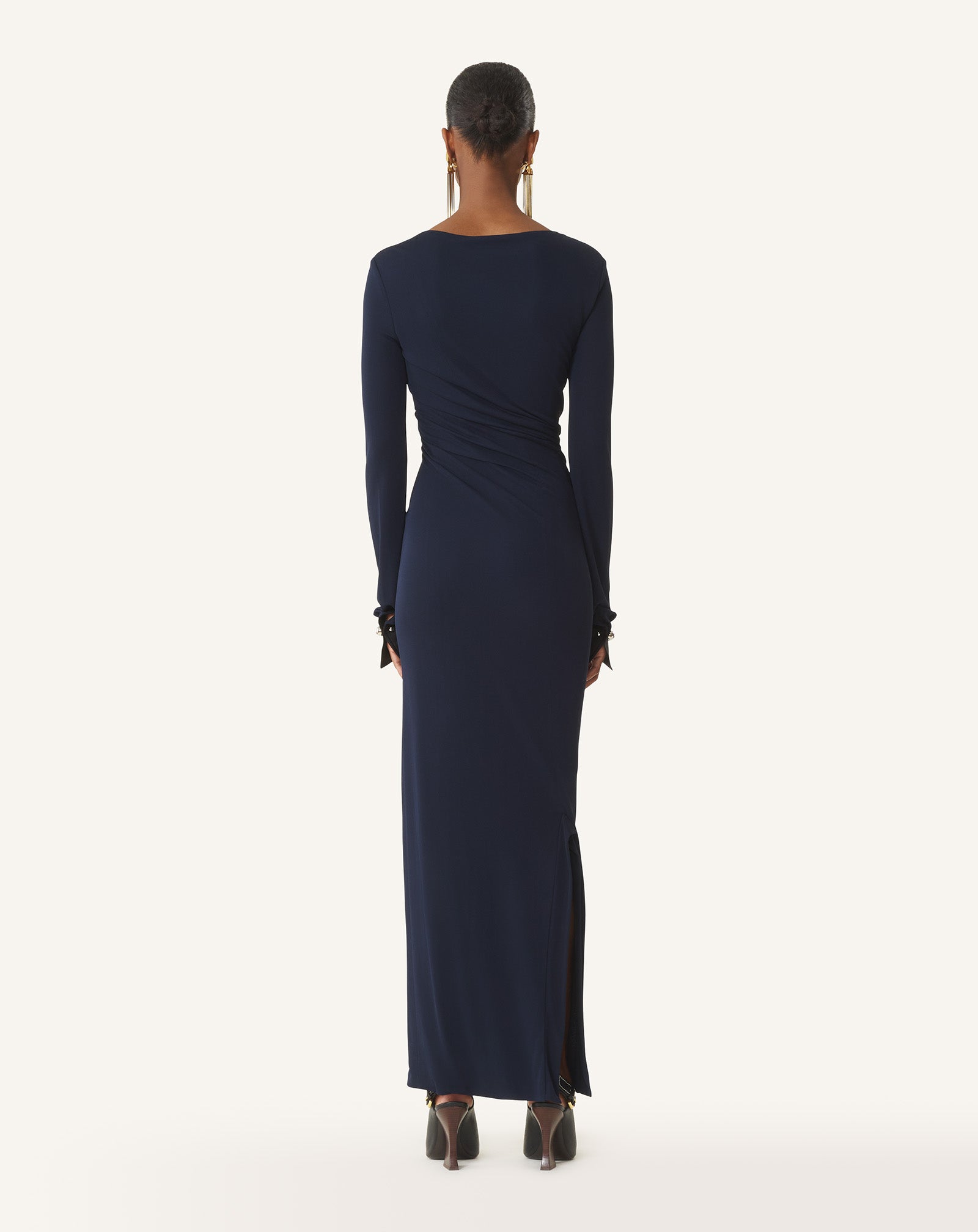 DRAPED DRESS IN CREPE JERSEY