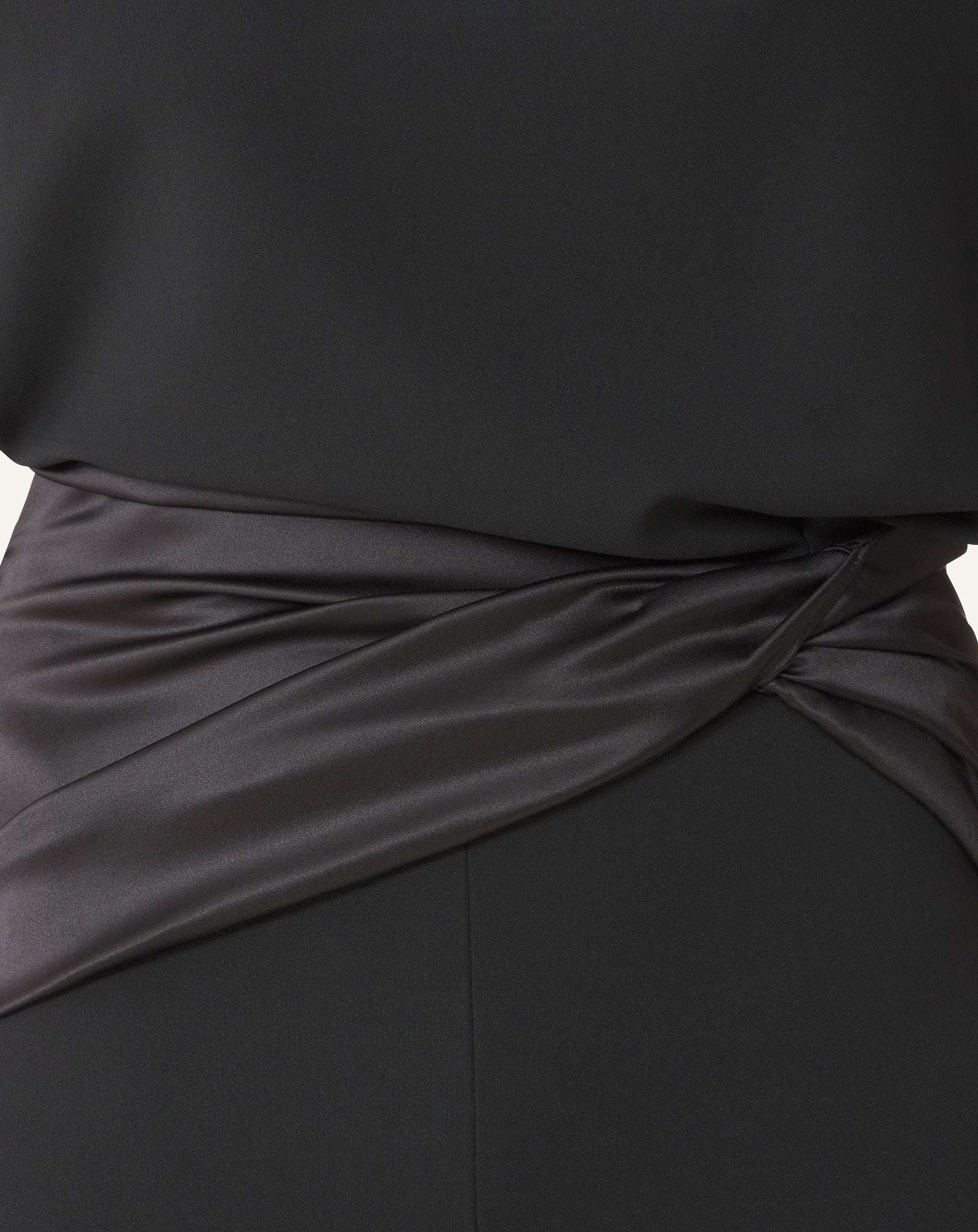 MIDI DRESS IN JERSEY AND SATIN