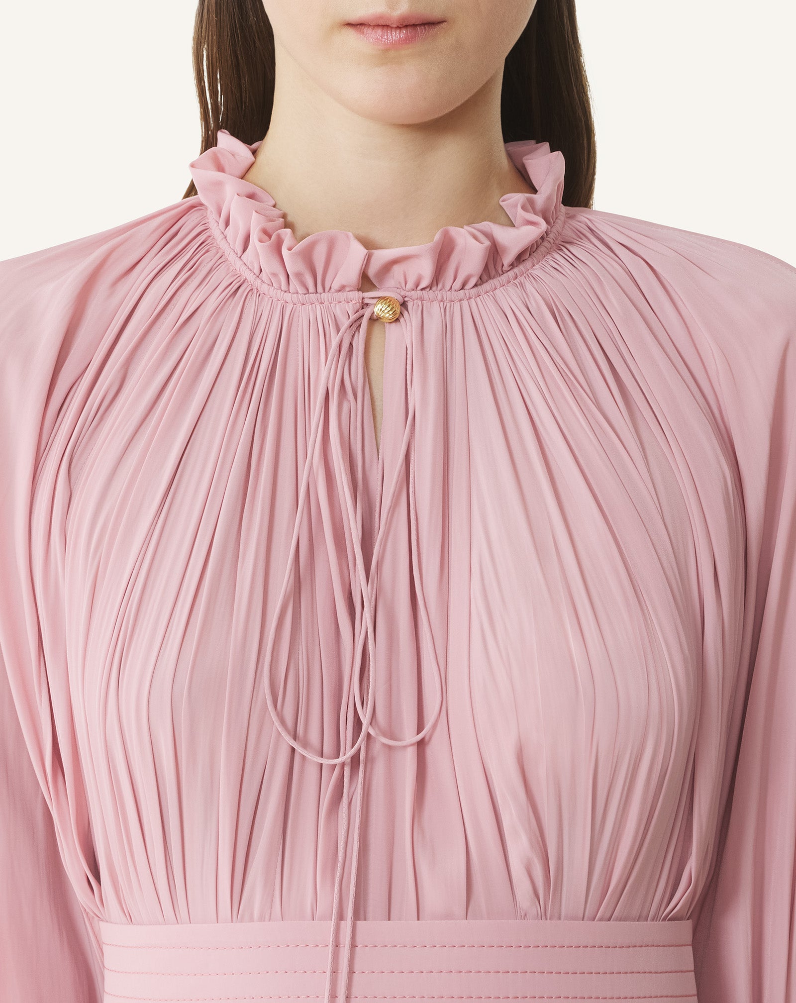 PINK SHORT CHARMEUSE DRESS