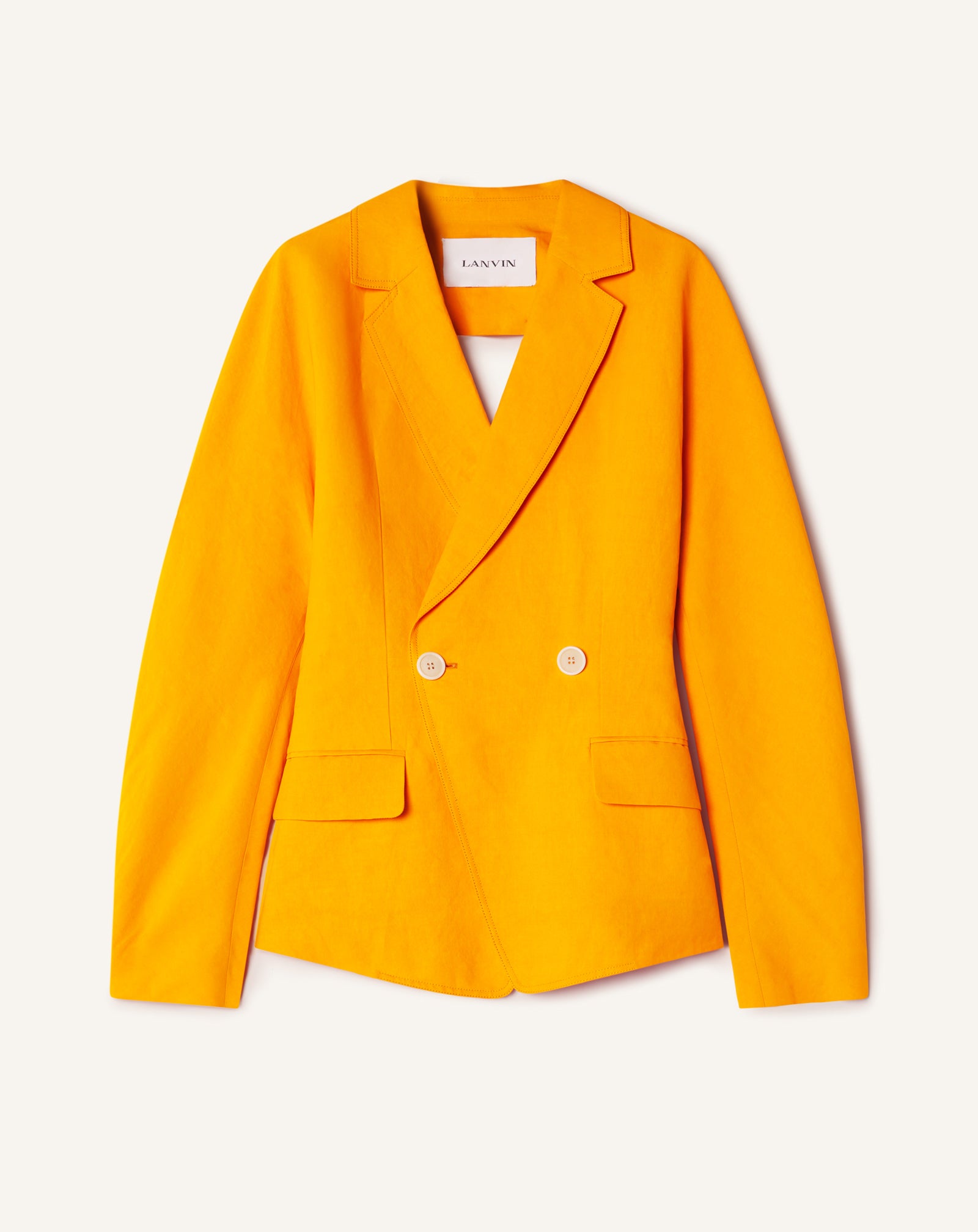 PAPER AND VISCOSE OPEN-BACK JACKET