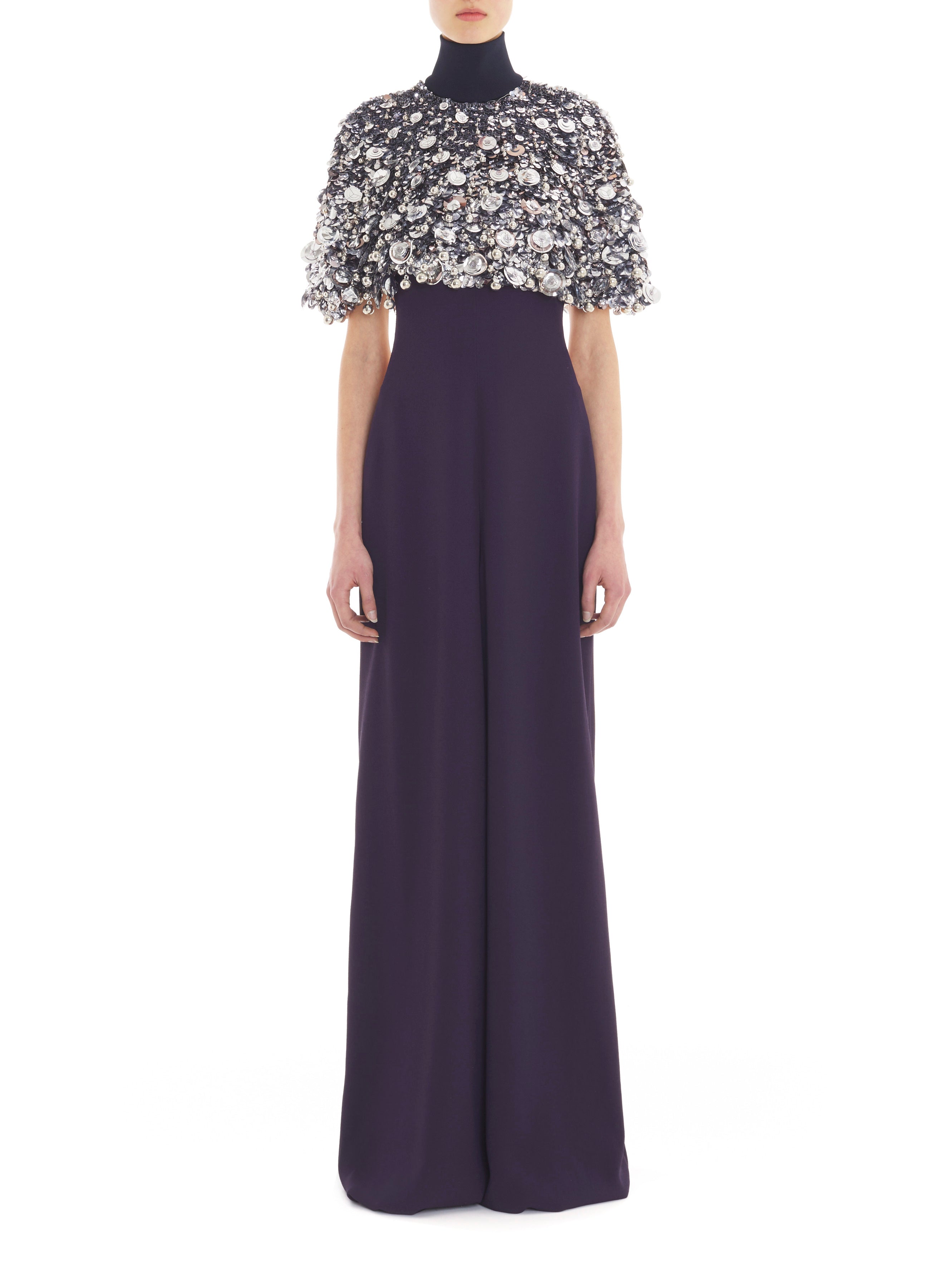 COMÈTE - EMBROIDERED CAPE JUMPSUIT