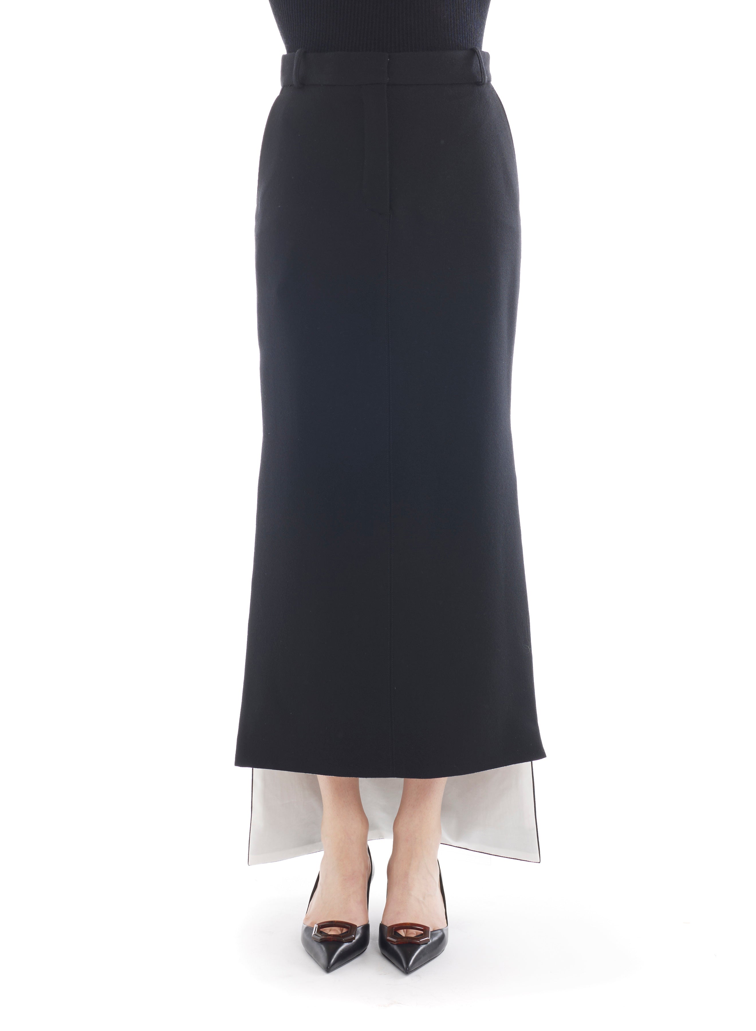 ASYMMETRIC STRAIGHT-FIT SKIRT