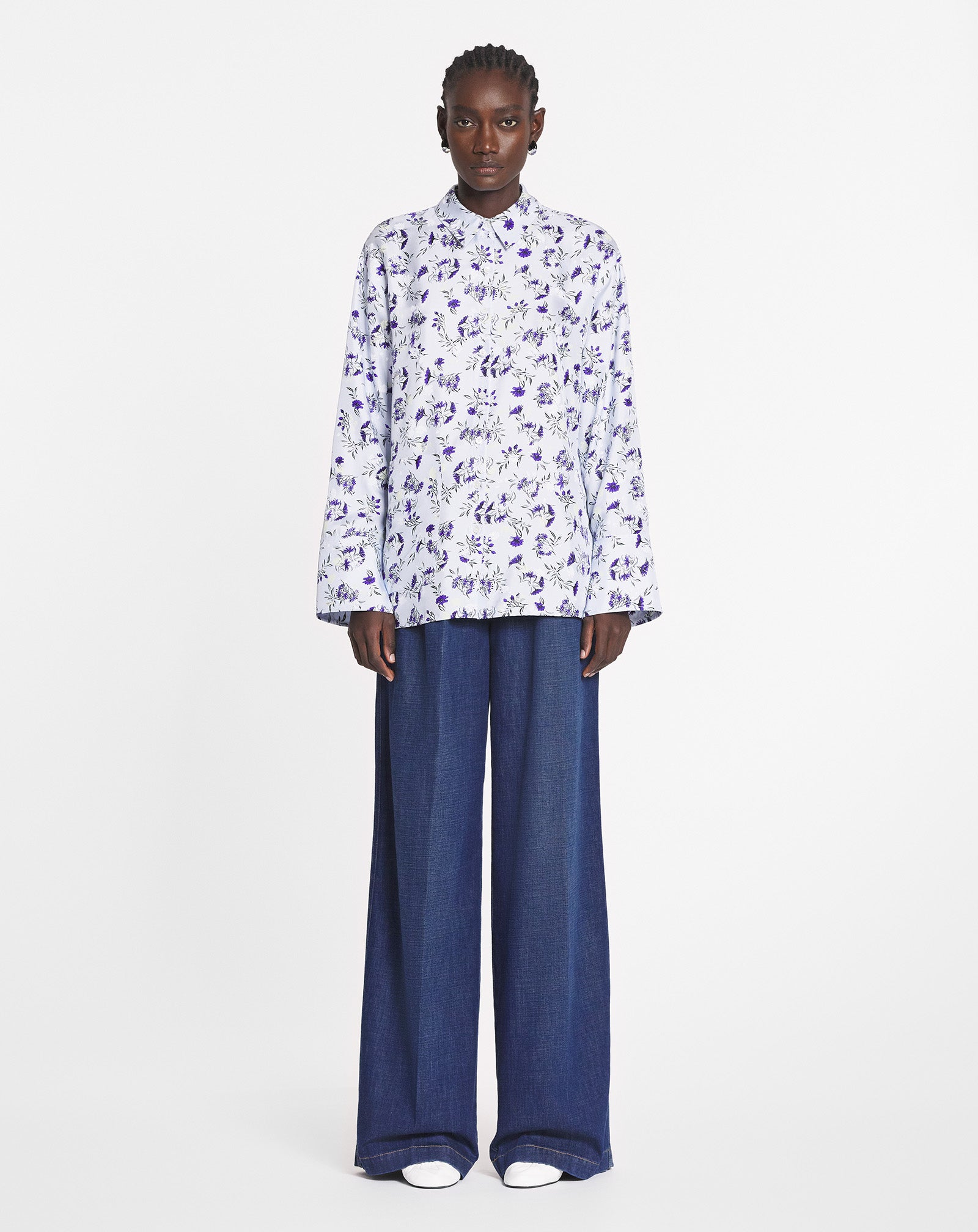 LOOSE-FIT PRINTED SILK SHIRT