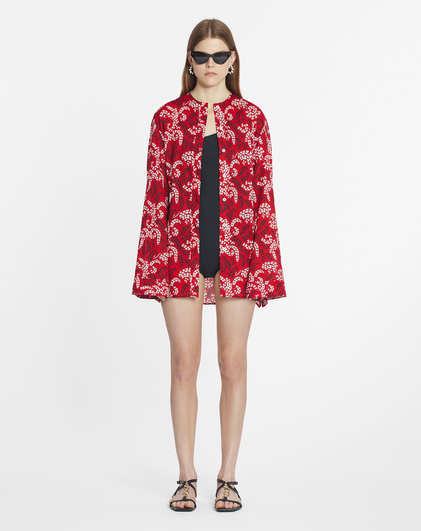 PRINTED SHIRT IN COTTON VOILE