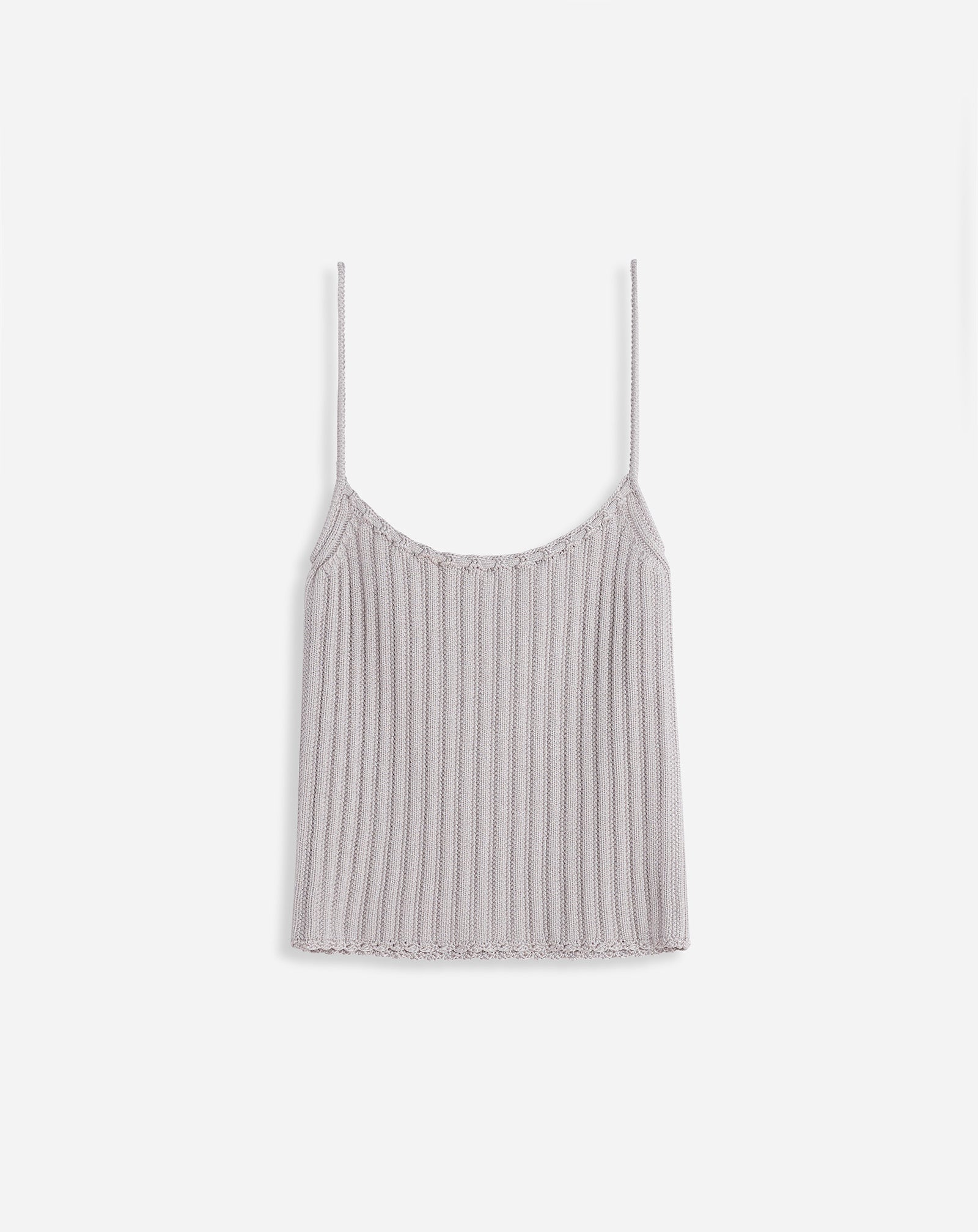RIBBED TANK TOP IN VISCOSE