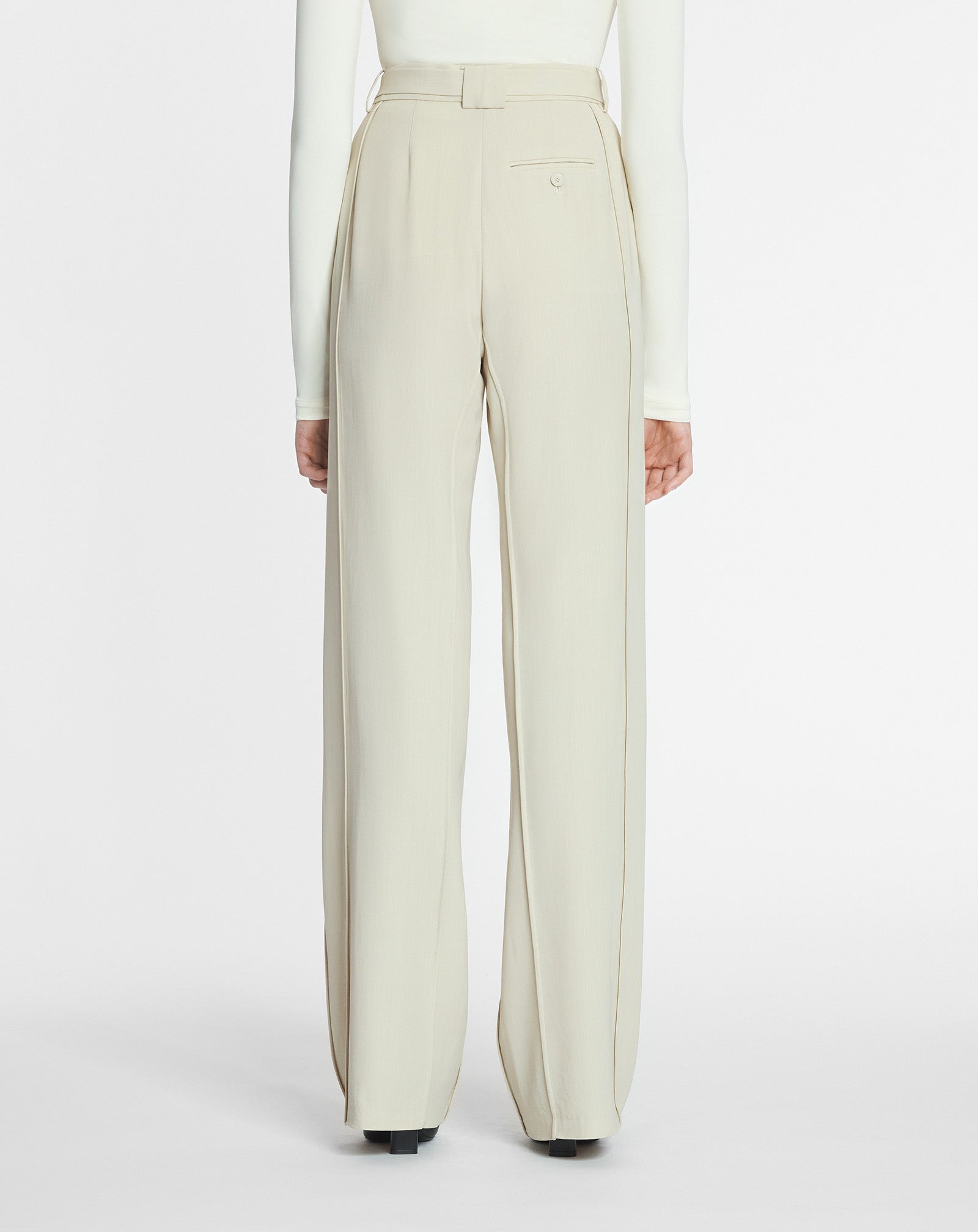 TAILORED WOOL-BLEND PANTS