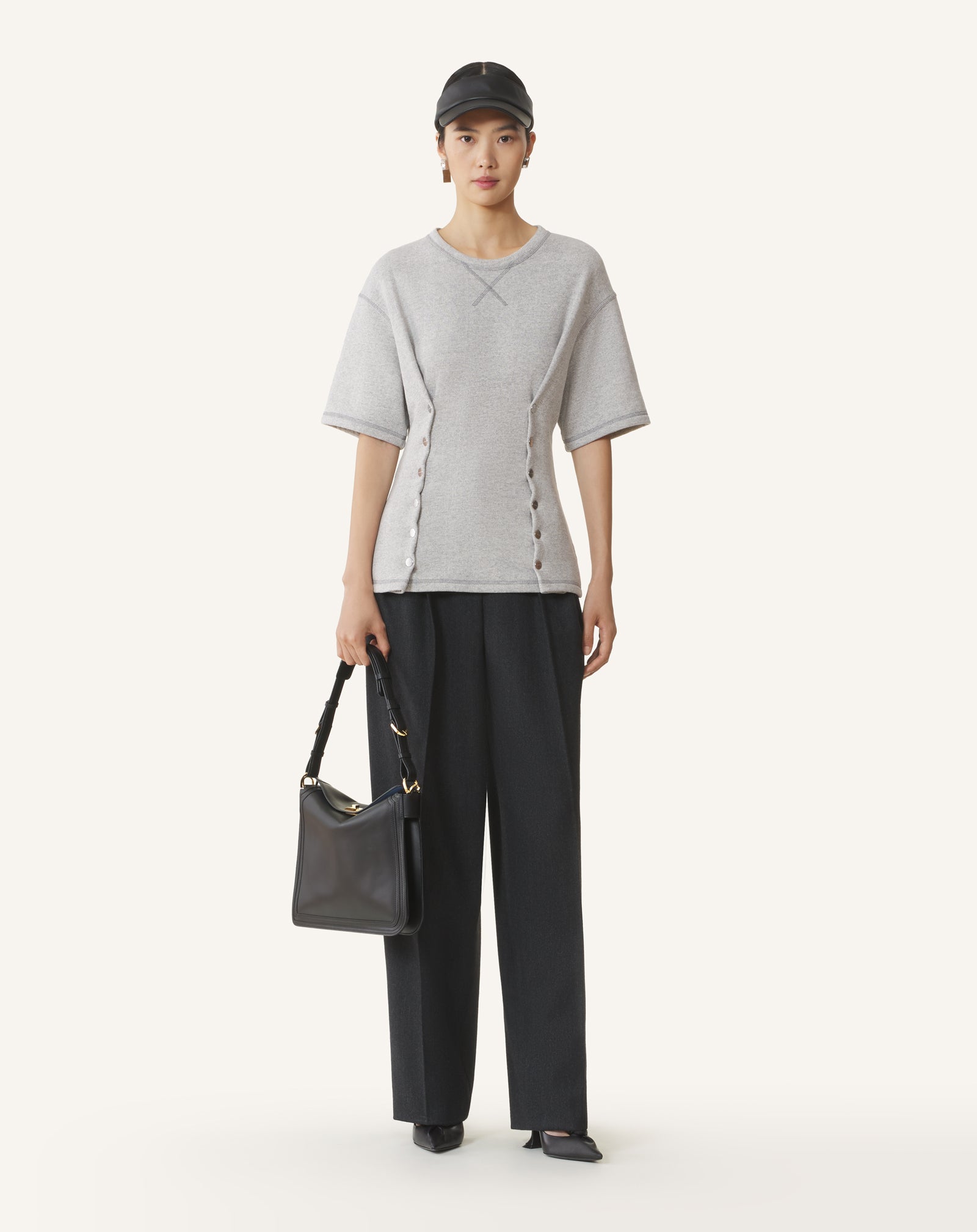 COMPAGNON ASYMMETRICAL BAG IN LEATHER