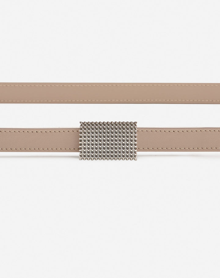 DOUBLE CONCERTO LEATHER BELT, TAUPE