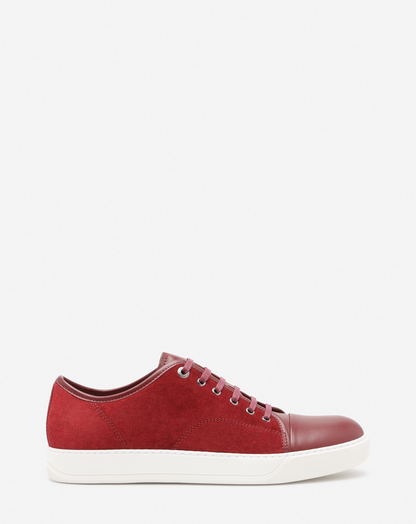 DBB1 LEATHER AND SUEDE SNEAKERS, BURGUNDY