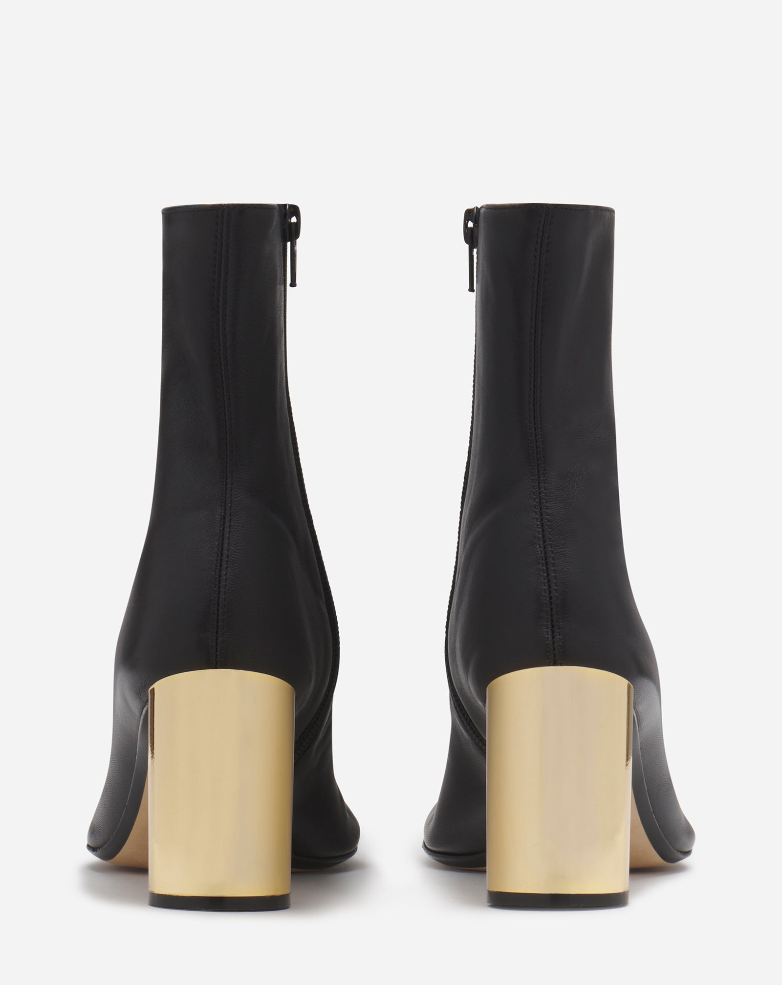 LEATHER SEQUENCE BY LANVIN CHUNKY HEELED BOOTS