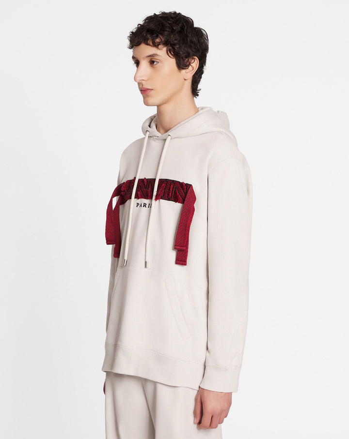 OVERSIZED EMBROIDERED LANVIN CURB LACE HOODIE